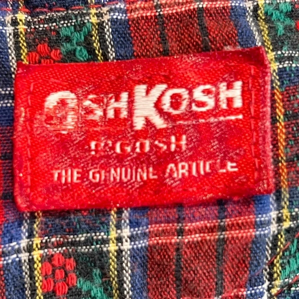 RARE Vintage OSHKOSH B'GOSH Denim Bubble Overalls 18 Month Girls USA Made